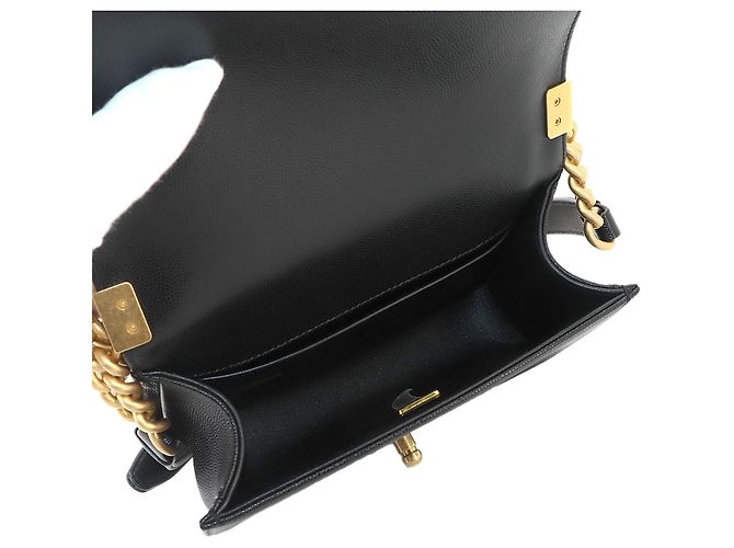 Borsa a tracolla Chanel Boy Small Chain Nero - vista 7