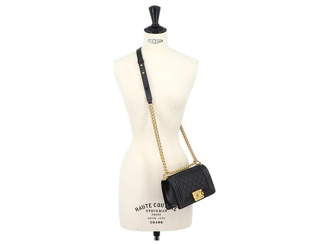 Borsa a tracolla Chanel Boy Small con catena Nero - vista 10