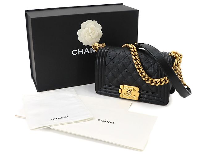 Borsa a tracolla Chanel Boy Small con catena Nero - vista 2