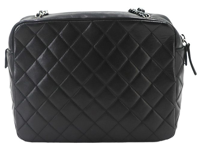 Borsa Camera Chanel Matelassé Nero Bianco - vista 3