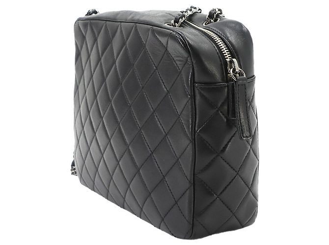 Borsa Camera Chanel Matelassé Nero Bianco - vista 4