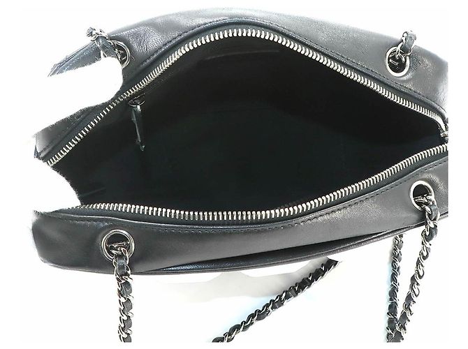 Borsa Camera Chanel Matelassé Nero Bianco - vista 7
