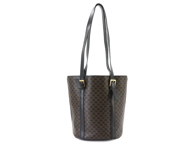 Céline Celine Macadam Tote Handtasche Braun Schwarz - Ansicht 2