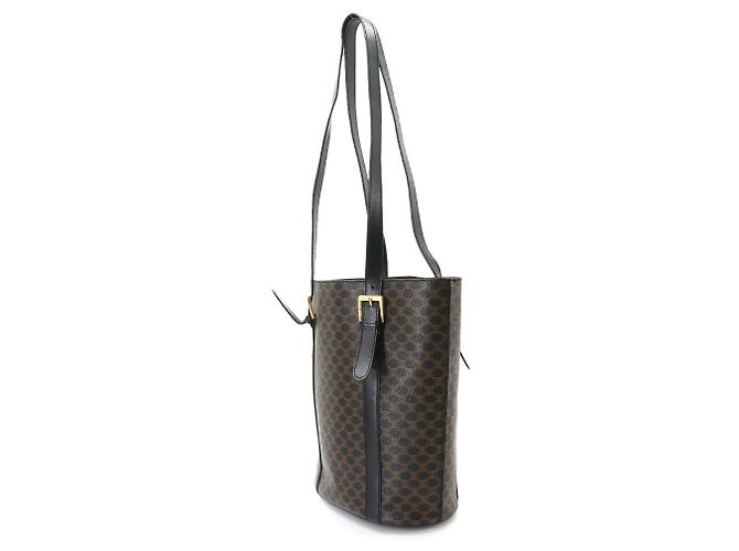 Céline Celine Macadam Tote Handtasche Braun Schwarz - Ansicht 3