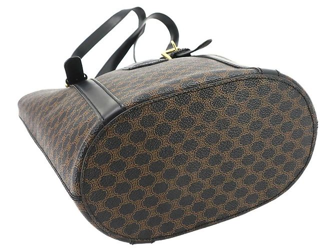 Céline Celine Macadam Tote Handtasche Braun Schwarz - Ansicht 4