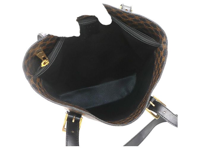 Céline Celine Macadam Tote Handtasche Braun Schwarz - Ansicht 6