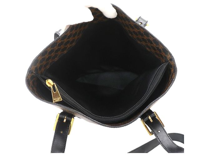 Céline Celine Macadam Tote Handtasche Braun Schwarz - Ansicht 7