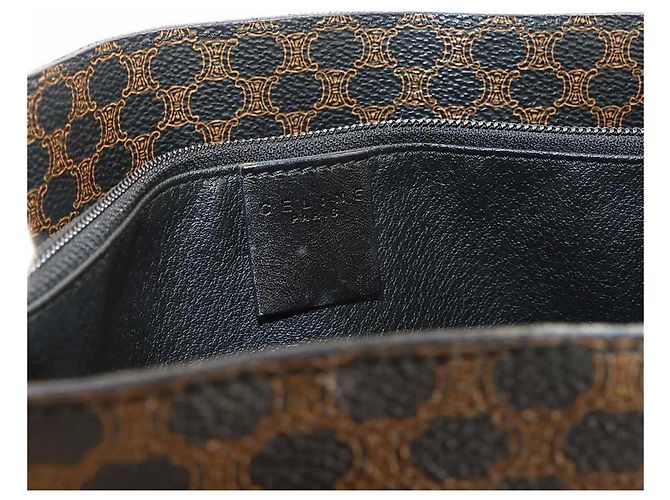 Céline Celine Macadam Tote Handtasche Braun Schwarz - Ansicht 8