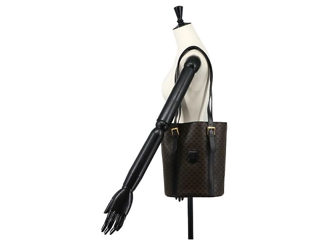 Céline Celine Macadam Tote Handtasche Braun Schwarz - Ansicht 9