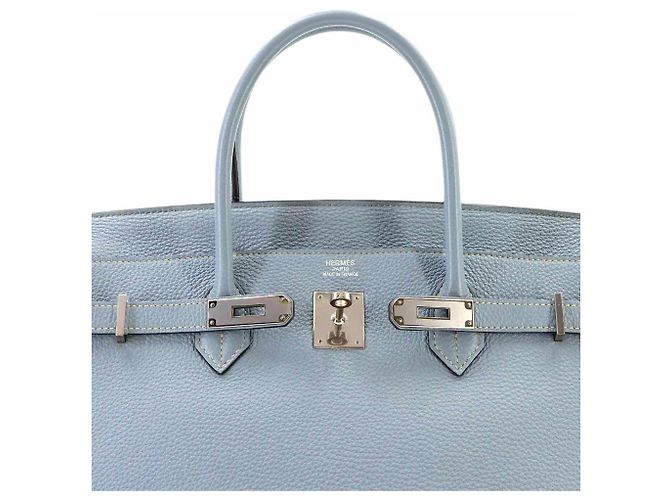 Hermès Borsa Hermes Birkin 40 Togo Blue Lin - vista 7