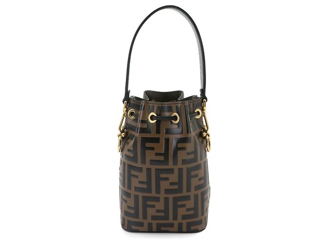 Borsa a mano 2 vie Fendi Zucca Mon Tresor Marrone Nero - vista 3