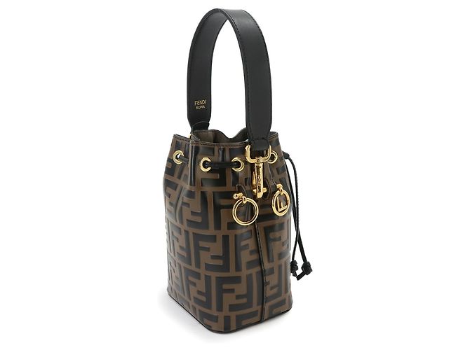 Borsa a mano 2 vie Fendi Zucca Mon Tresor Marrone Nero - vista 4