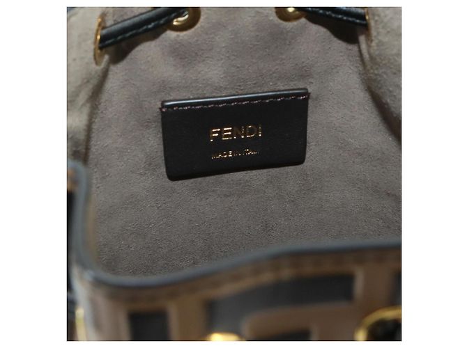 Borsa a mano 2 vie Fendi Zucca Mon Tresor Marrone Nero - vista 9