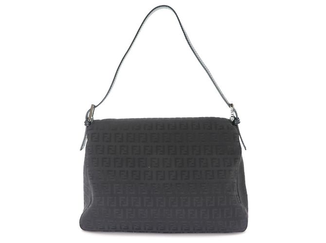 Borsa a spalla Fendi Zucchino Mamma Baguette Nero - vista 2