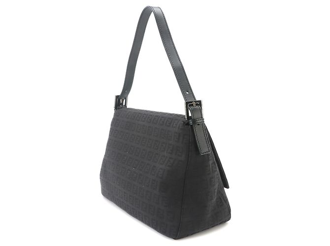 Borsa a spalla Fendi Zucchino Mamma Baguette Nero - vista 3