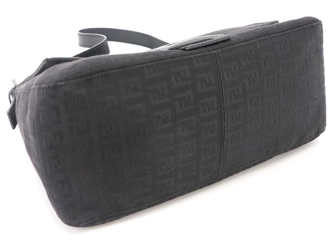 Borsa a spalla Fendi Zucchino Mamma Baguette Nero - vista 4