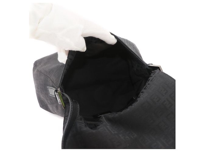 Borsa a spalla Fendi Zucchino Mamma Baguette Nero - vista 6