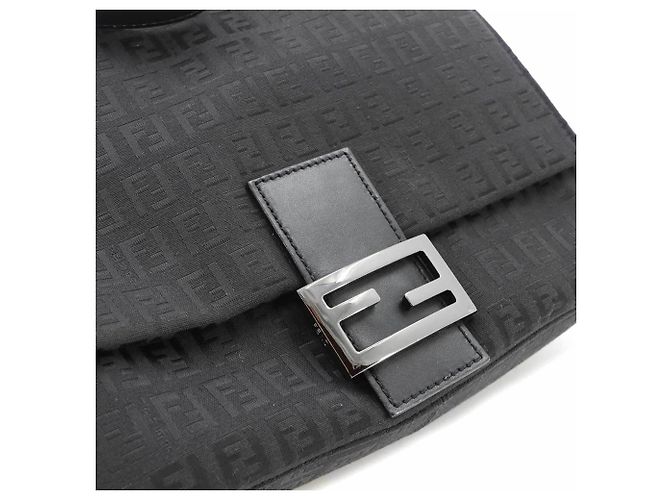 Borsa a spalla Fendi Zucchino Mamma Baguette Nero - vista 9