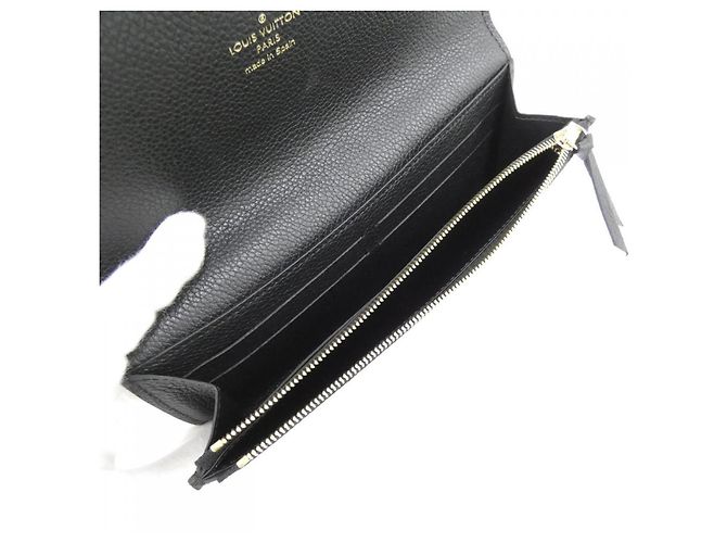 Louis Vuitton Bicolor Monogram Empreinte Portefeuille Emilie Wallet Nero Beige - vista 5