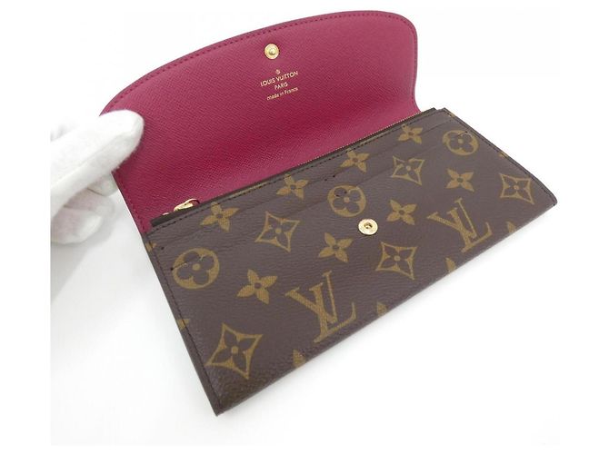 Louis Vuitton Monogram Portefeuille Emilie Wallet Marrone - vista 3