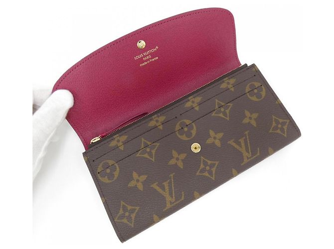 Louis Vuitton Monogram Portefeuille Emilie Wallet Castaño - vista 3