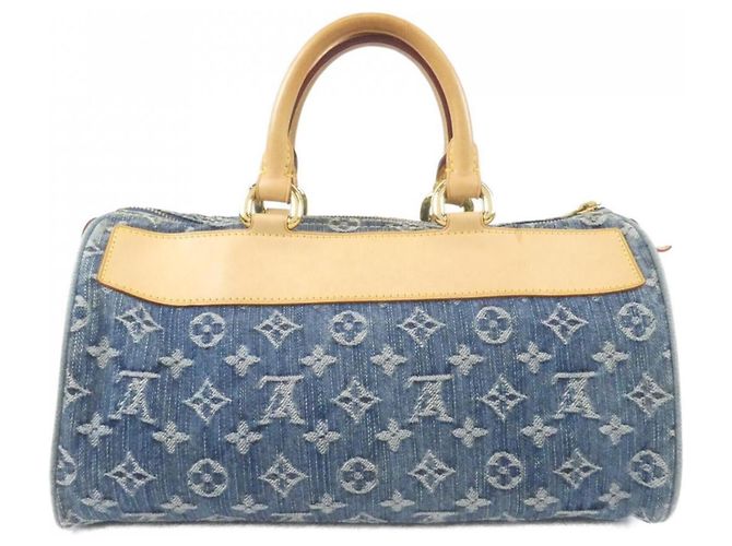 Borsa Louis Vuitton Monogram Denim Neo Speedy Blu - vista 2