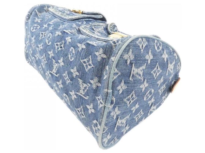 Borsa Louis Vuitton Monogram Denim Neo Speedy Blu - vista 3