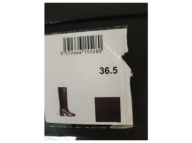 Botas altas Chanel em camurça cinza e couro prateado Metálico - vista 2