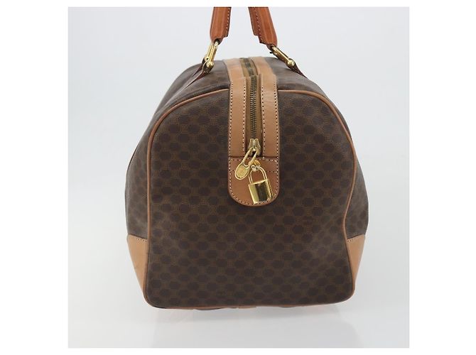 Céline Celine Vintage Duffle Macadam Coated Canvas Large Marrone - vista 4