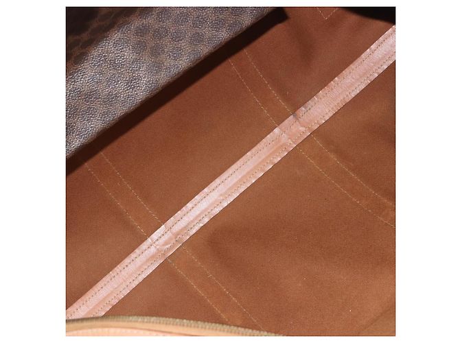 Céline Celine Vintage Duffle Macadam Coated Canvas Large Marrone - vista 5
