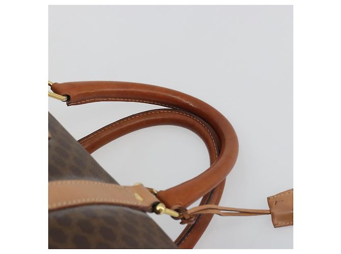 Céline Celine Vintage Duffle Macadam Coated Canvas Large Marrone - vista 7