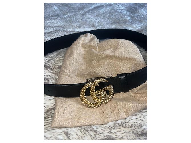Gucci GG Marmont Gürtel Schwarz Golden - Ansicht 3