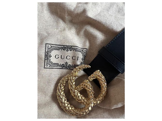 Gucci GG Marmont Gürtel Schwarz Golden - Ansicht 4