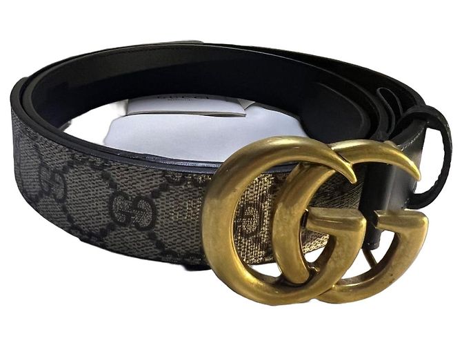 Cintura Gucci GG Marmont Marrone Monogramma - vista 2