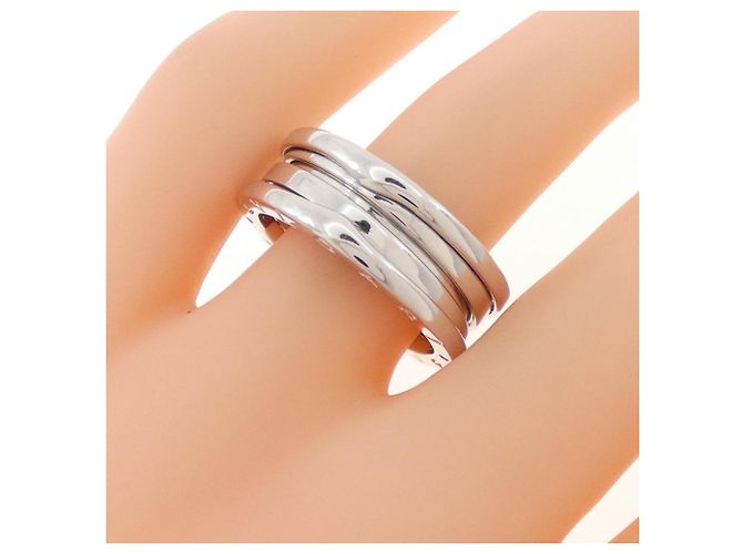 Bulgari Anello Bvlgari B.zero1 a 3 bande in oro bianco - vista 3