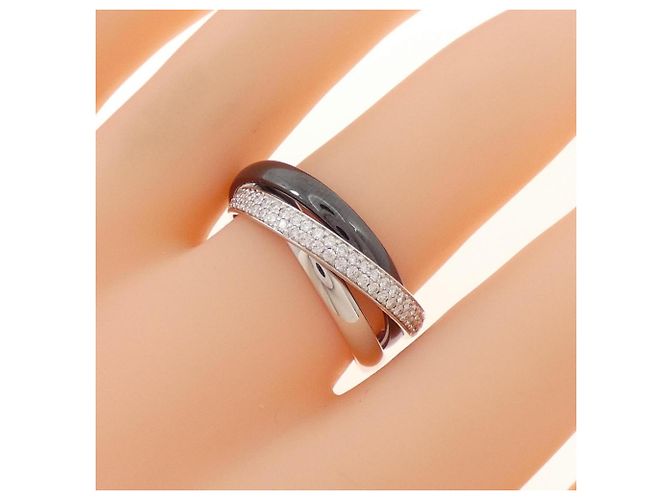 Anello Cartier Trinity Black & White Small - vista 6