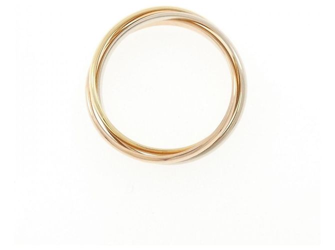 Anello Cartier Trinity in oro rosa bianco e giallo 18K - vista 2