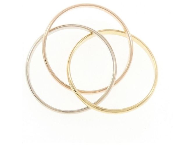 Anello Cartier Trinity in oro rosa bianco e giallo 18K - vista 3
