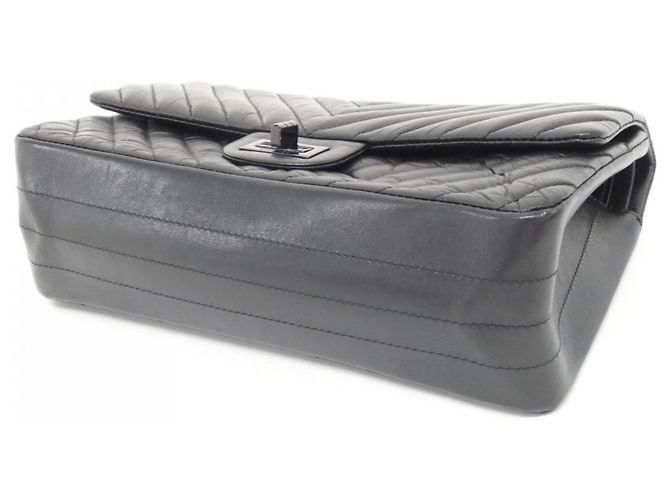 Borsa a tracolla Chanel 37586 in pelle di vitello nera Nero - vista 3