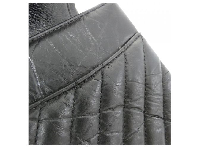 Borsa a tracolla Chanel 37586 in pelle di vitello nera Nero - vista 8