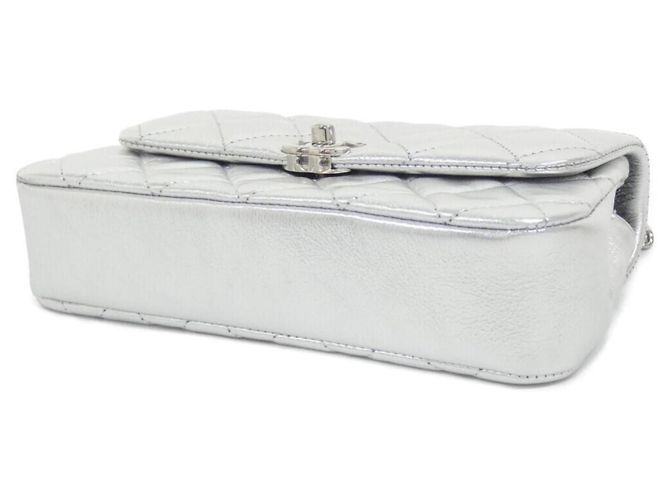 Borsa Chanel AP4592 in pelle argento - vista 3