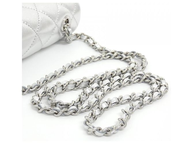 Borsa Chanel AP4592 in pelle argento - vista 5