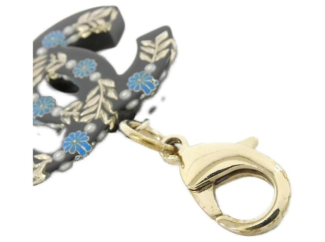 Portachiavi Chanel Perle Nero Blu Bianco - vista 3