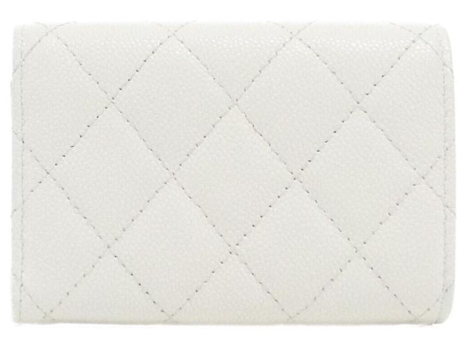 Cartera tri-fold Chanel Timeless Classic Line AP0230 Blanco - vista 2