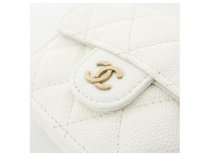 Cartera tri-fold Chanel Timeless Classic Line AP0230 Blanco - vista 3