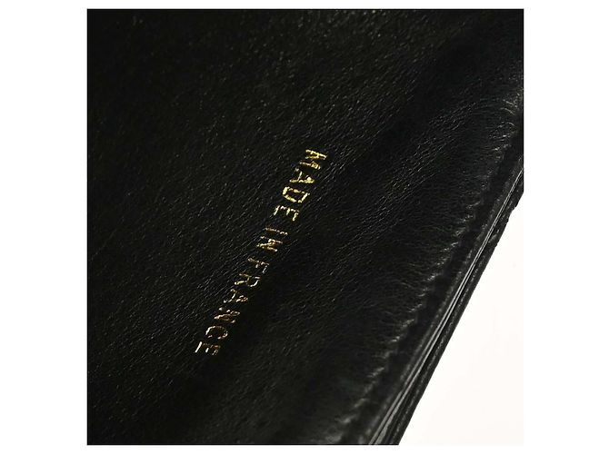 Chanel Envelope Gusset Chevron Lambskin Long Nero - vista 4