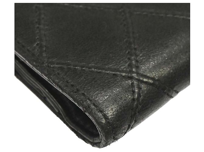 Chanel Envelope Gusset Chevron Lambskin Long Nero - vista 6