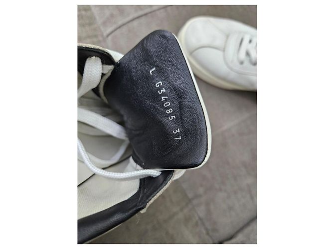 Sneakers Chanel in pelle bianca Bianco - vista 17