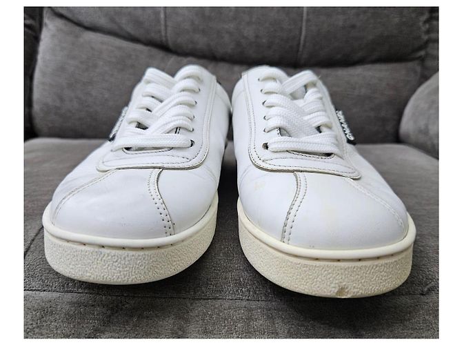 Sneakers Chanel in pelle bianca Bianco - vista 9