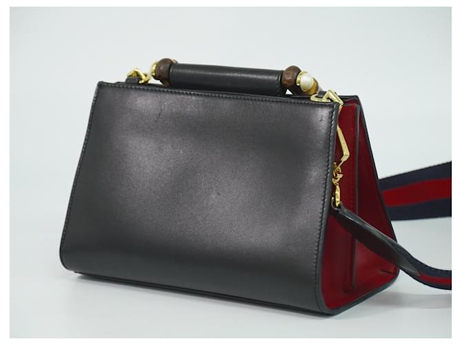 Gucci Nymphaea Top Handle Leather Small Nero - vista 2